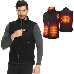 KEMIMOTO Men's Electric Heated Vest Warm Winter Heating Jackets Battery Not Incl